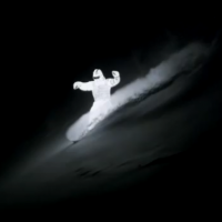 LED Snowboarder shreds
